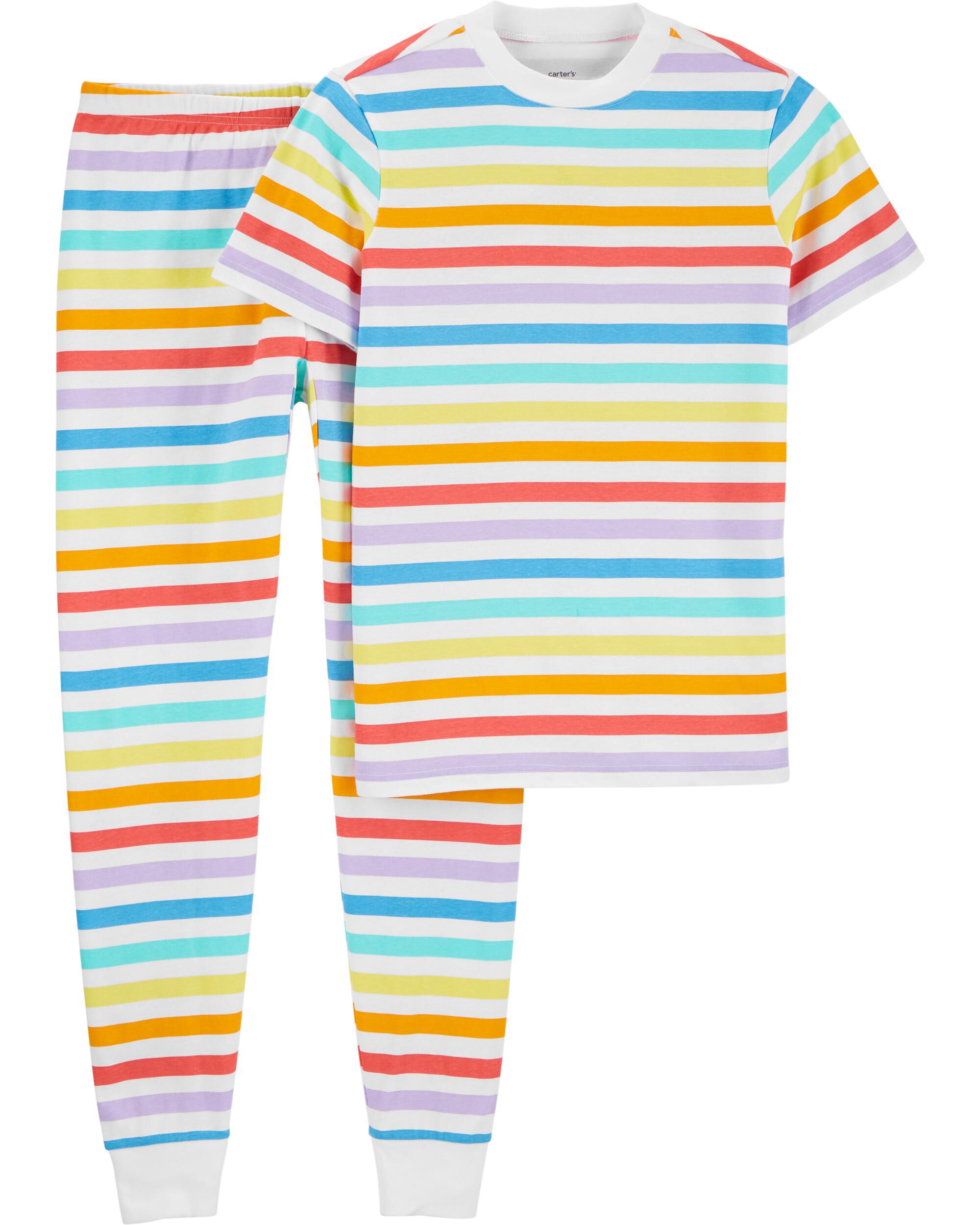 Rainbow stripe pyjamas on sale