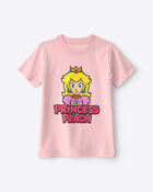 Girls 'Princess Peach' Graphic Tee - Pink, image 1 of 3 slides