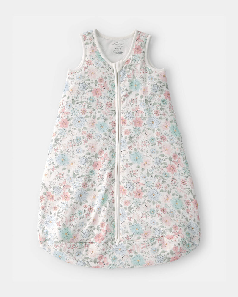 Baby Girl Butterfly Garden 2-Way Zip PurelySoft Wearable Blanket, image 1 of 5 slides