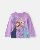 Toute-petite fille &ndash; T-shirt manches longues &agrave; motif La Reine des Neiges Disney&copy; Princesses &ndash; Mauve, image 1 sur 2 diapositives