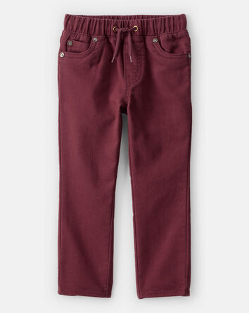 Tout-petit garçon - Pantalon mode à enfiler en coton - Rouge, 