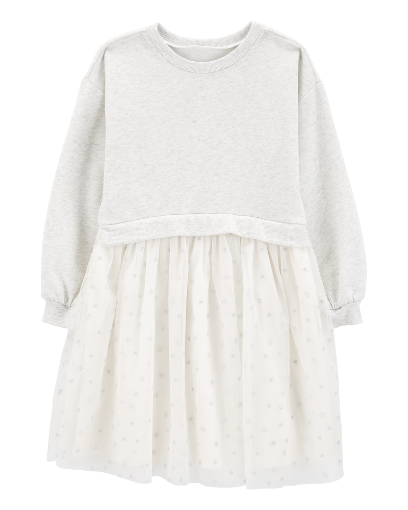 Kid Long-Sleeve Fleece Dress, image 1 of 4 slides