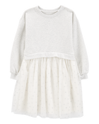 Kid Long-Sleeve Fleece Dress, image 1 of 4 slides