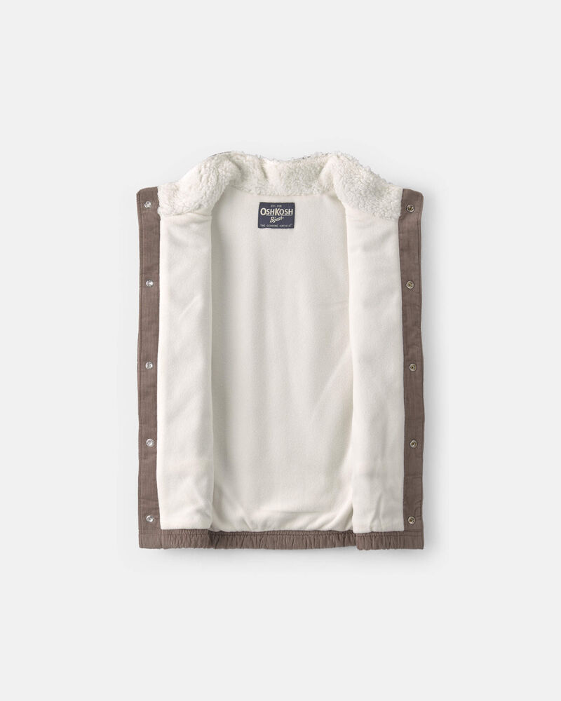 Boys Quilted Corduroy Vest - Brown, image 2 of 4 slides