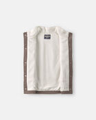 Boys Quilted Corduroy Vest - Brown, image 2 of 4 slides