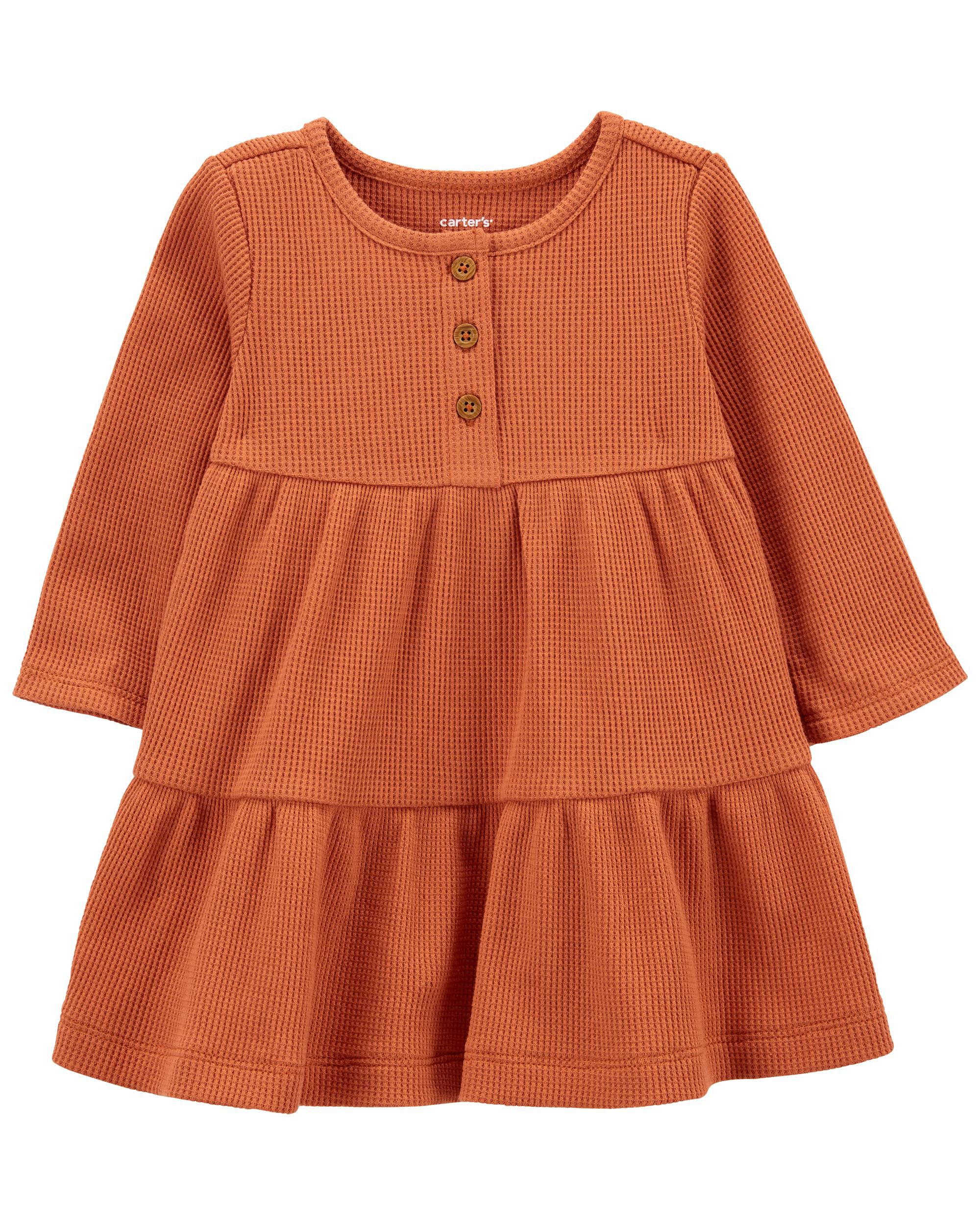 Orange dress for baby girl clearance