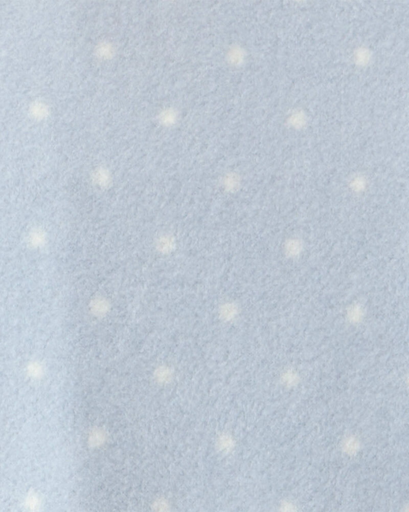 Baby Girl Unicorn Fleece 2-Way Zip Sleepers - Blue, image 5 of 6 slides