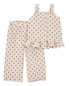 Toddler 2-Piece Geo Print Button-Down Tank & Pull-On Pant Set, image 1 of 3 slides