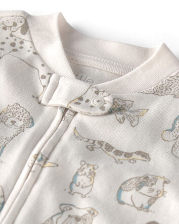 Baby Organic Cotton Sleeper Pyjama in Pet-Print, 