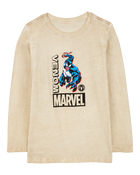 Enfant T-shirt à manches longues imprimé superhéros - Havane, image 1 sur 3 diapositives