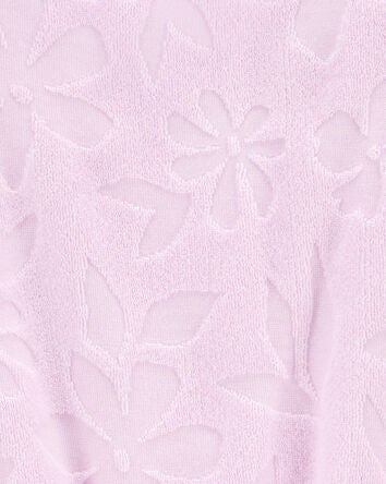 Kid Floral Terry Cloth Swimsuit Cover-up Romper - Pink, 
