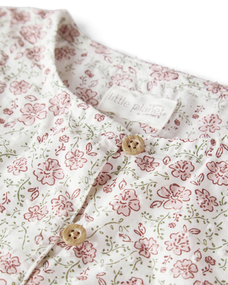 Baby Girl Organic Cotton Dress in Prairie Blossom Print, image 4 of 6 slides