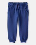 Toddler Boy Solid Fleece Cotton Jogger - Navy, image 1 of 6 slides