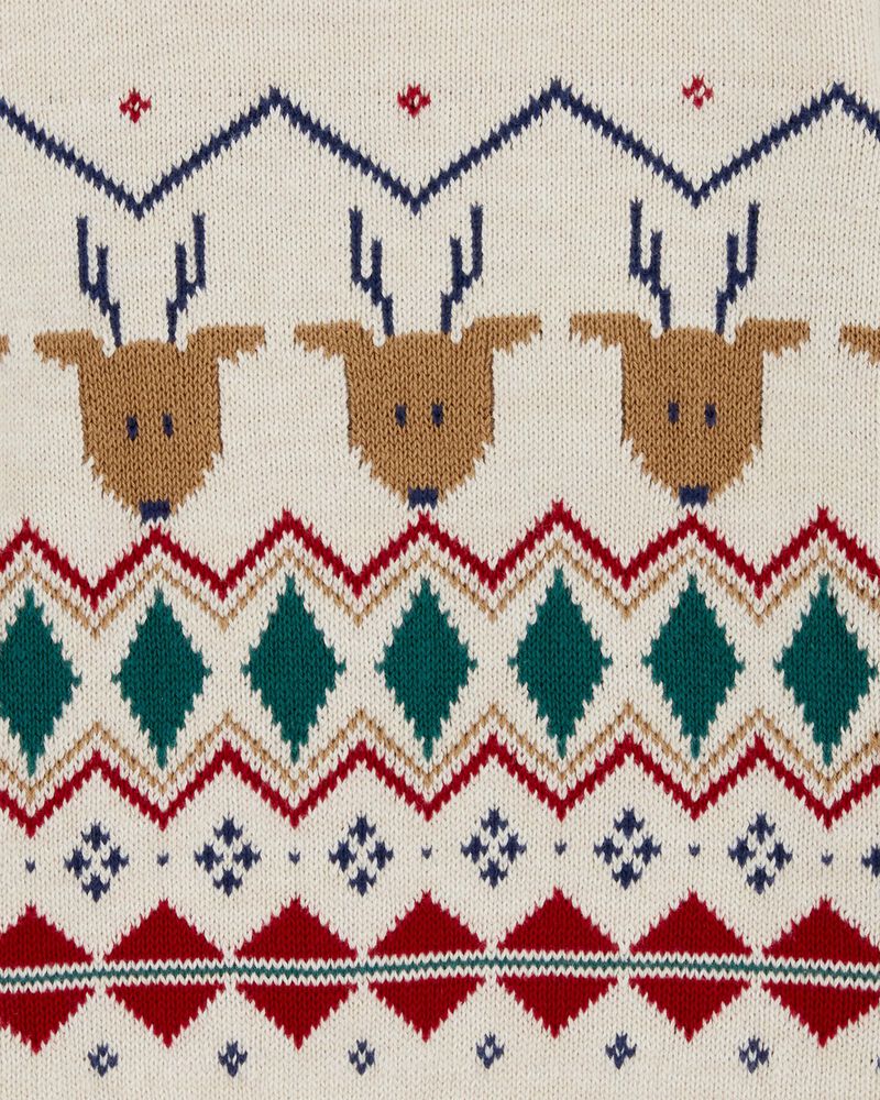 Toddler Fair Isle Cotton Sweater, image 2 of 4 slides