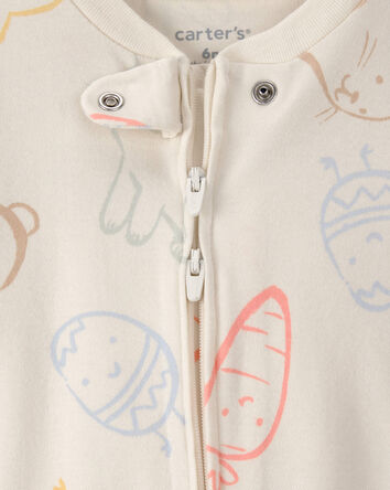 Baby Easter 100% Cotton Sleeper - Cream, 