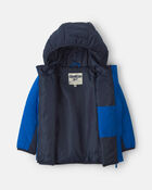 Toddler Boy  Quilted Mid Weight Jacket- Royal Blue, image 2 of 4 slides