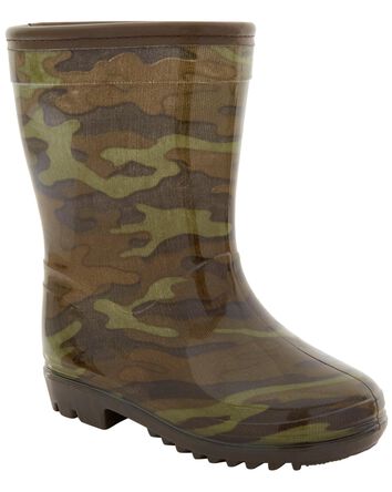Toddler Camo Print Rain Boots, 