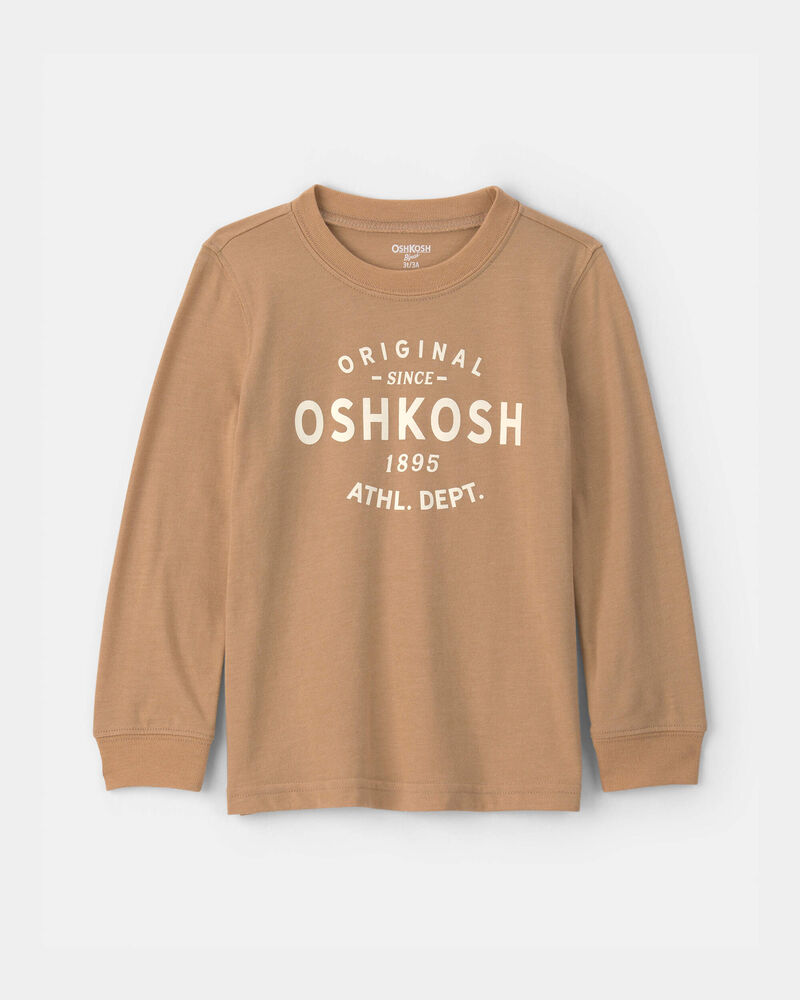 Toddler Boy Oshkosh Logo Long-Sleeve Tee - Brown, image 1 of 3 slides