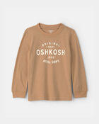 Toddler Boy Oshkosh Logo Long-Sleeve Tee - Brown, image 1 of 3 slides
