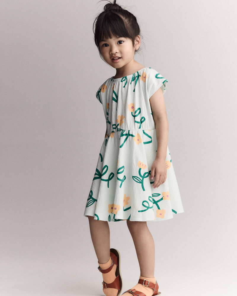 Tout-petit fille - Robe Avenue Twirl&trade; &agrave; imprim&eacute; fleurs - Vert clair, image 1 sur 6 diapositives