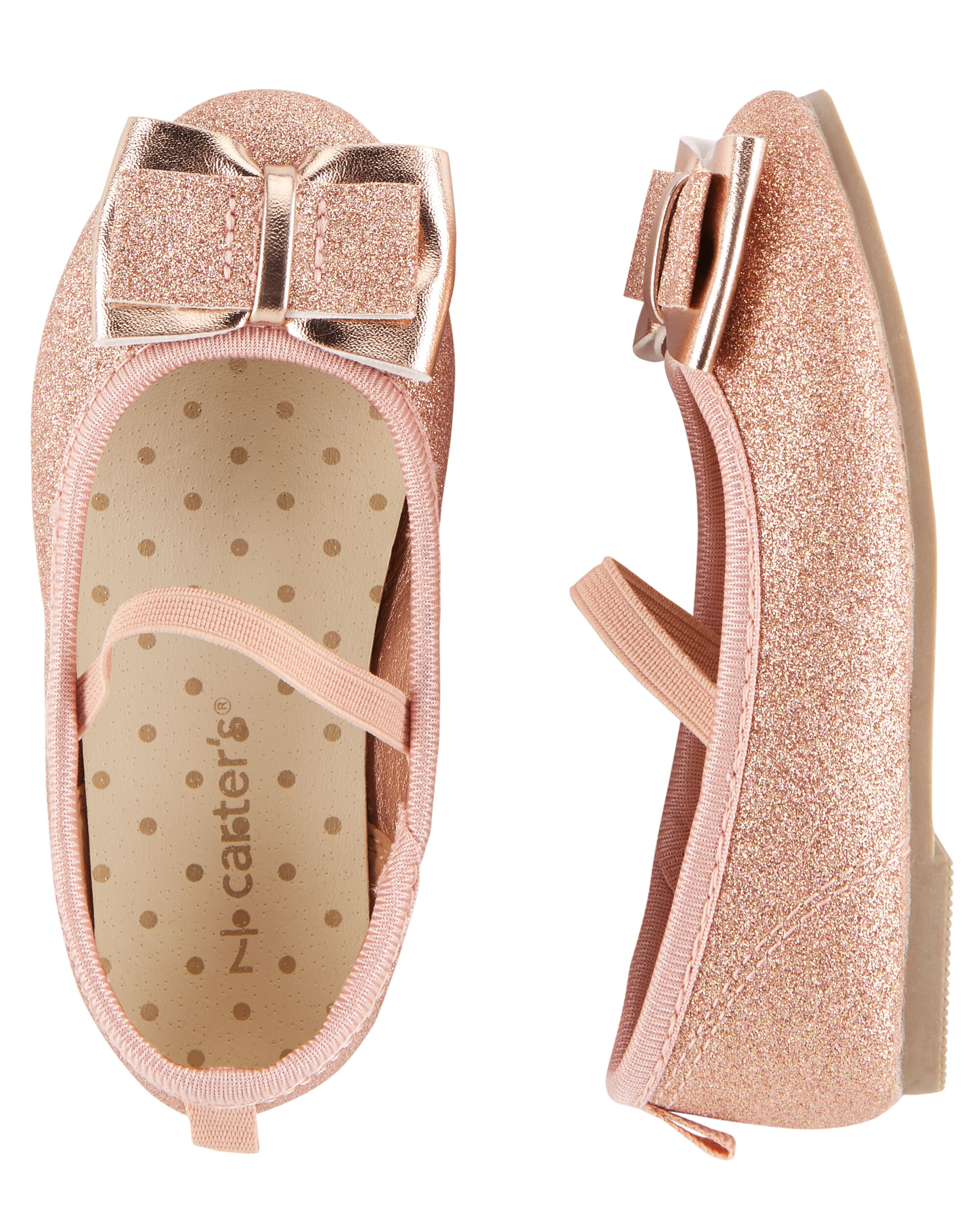 carter's gold glitter shoes