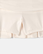 Filles - Jupe-short de sport &agrave; plis - Blanc, image 3 sur 4 diapositives
