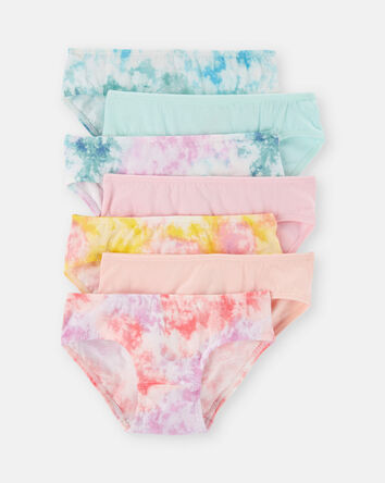 Filles - Emballage de 7 culottes hipster imprimées – Rose/Bleu., 