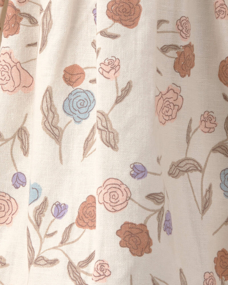 B&eacute;b&eacute; fille - Robe sans manches &agrave; motif floral - Blanc, image 3 sur 3 diapositives