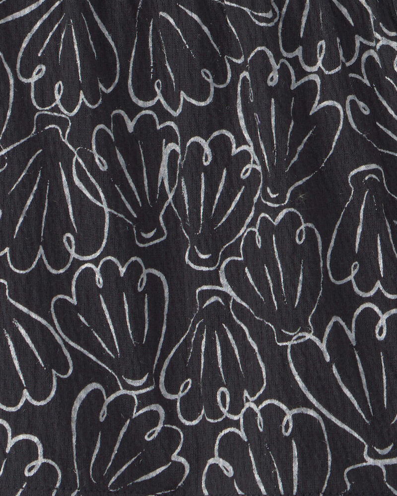 Toddler Girl 2-Piece Floral Ruffle Top & Short Set - Black/Cream, image 3 of 4 slides