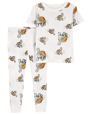 Pyjama 1 pièce en coton ajusté à motif de tortue, 