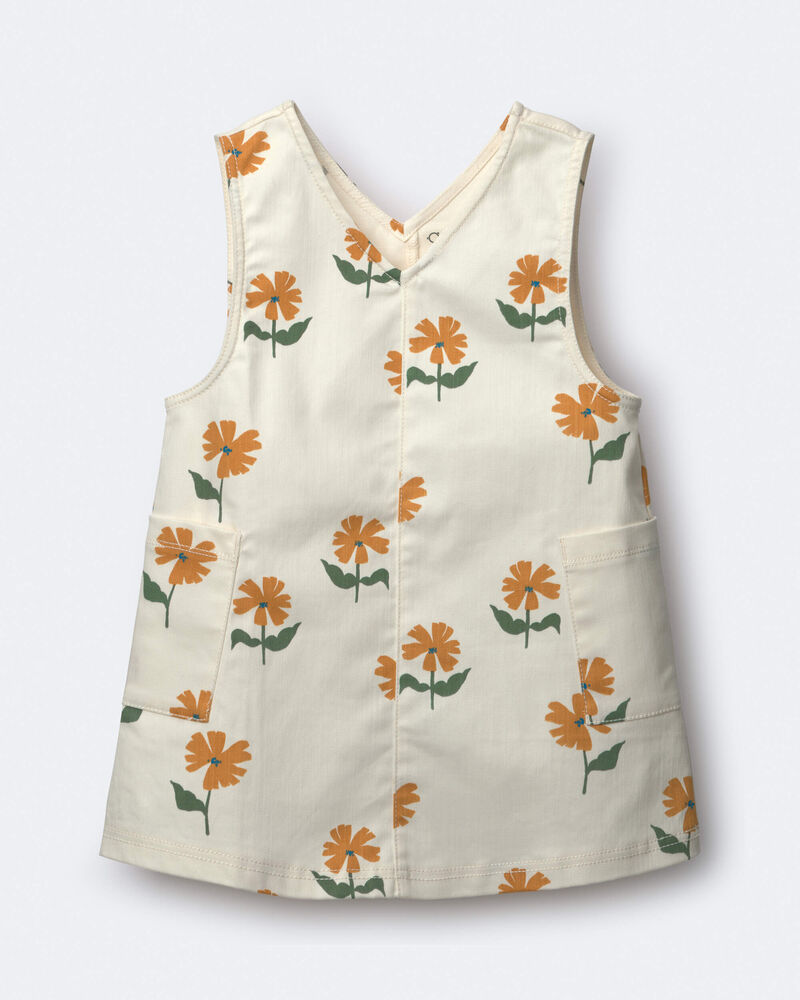 Toute-petit fille - Chasuble Otter Pocket &agrave; imprim&eacute; floral - Cr&egrave;me, image 2 sur 6 diapositives