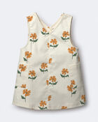 Toute-petit fille - Chasuble Otter Pocket &agrave; imprim&eacute; floral - Cr&egrave;me, image 2 sur 6 diapositives