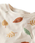 Toddler Organic Cotton Pyjamas in Autumn Leaves Print, image 2 of 4 slides
