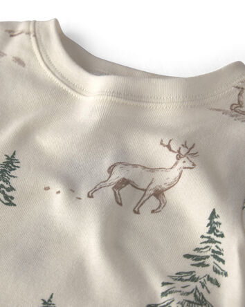 Baby 2-Piece Organic Cotton Pyjamas in Reindeer Forest, 
