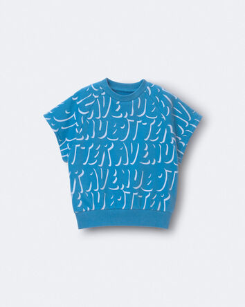 Toddler Raglan Tee in Otter Avenue Print - Turquoise, 