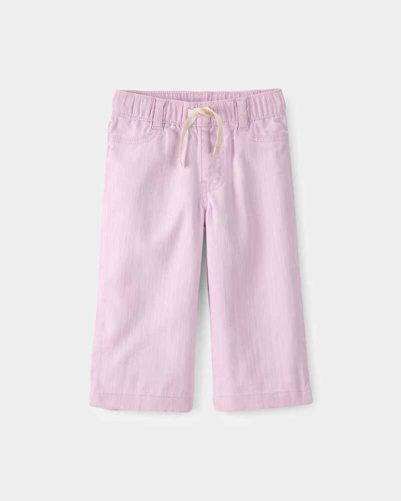 B&eacute;b&eacute; fille - Pantalon &agrave; jambes larges avec cordon de serrage - Rose, image 1 sur 3 diapositives