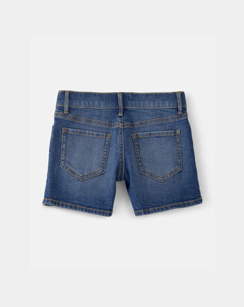 Filles - Short midi en denim - D&eacute;lav&eacute; fonc&eacute;, 