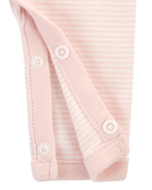 Baby Preemie Striped Cotton Sleeper Pyjamas, image 4 of 7 slides