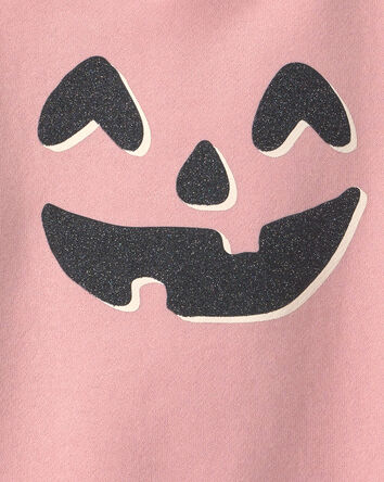 Tout-petit fille - Chandail en jersey bouclette &agrave; motif citrouille d&rsquo;Halloween &ndash; Rose, 