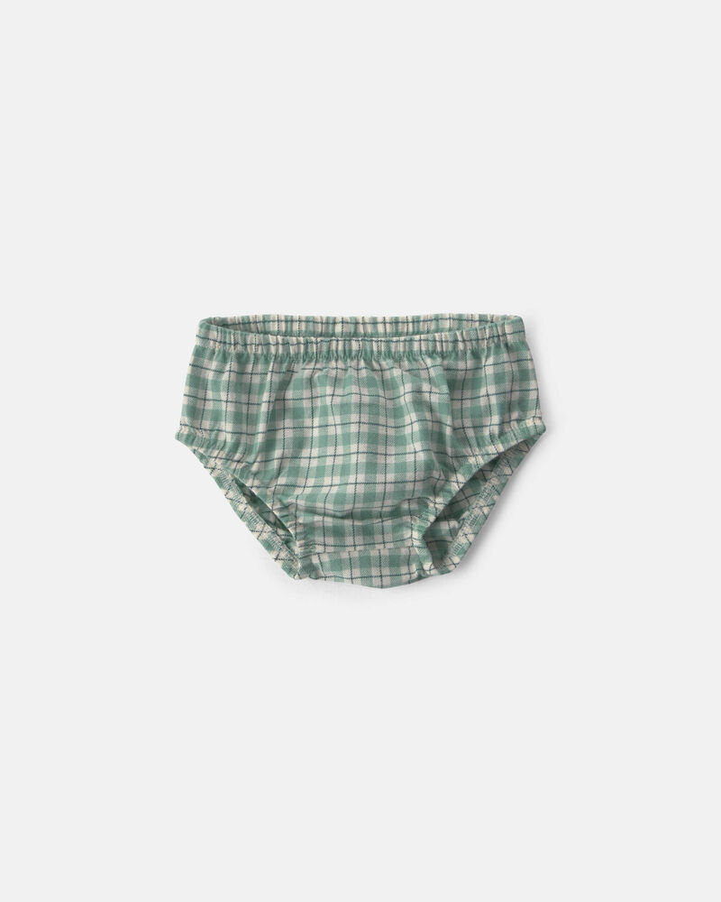 B&eacute;b&eacute; fille - Ensemble 2 pi&egrave;ces robe manches longues en flanelle &ndash; Vert, image 5 sur 6 diapositives