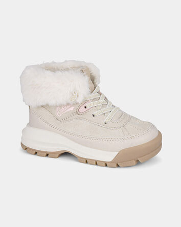 Tout-petit fille - Bottes &agrave; tige haute avec molleton teddy - Beige, 