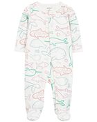 Baby Whale Zip-Up Sleeper Pyjamas, image 1 of 4 slides