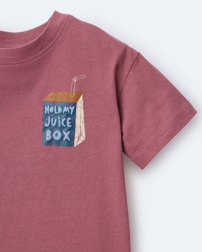 Toddler Hold My Juicebox Short-Sleeve Relaxed Graphic Tee - Burgundy, image 6 of 6 slides