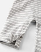 Baby Striped Organic Cotton Jumpsuit, image 2 of 4 slides