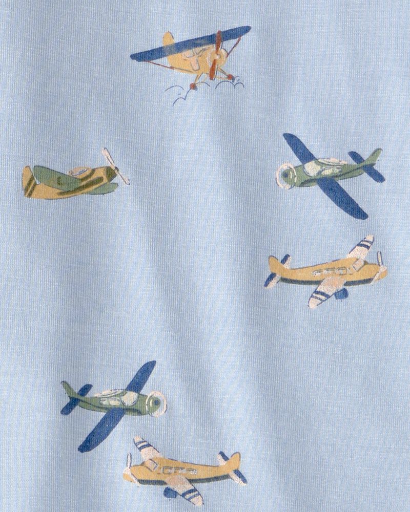 Tout-petit gar&ccedil;on - Ensemble 2 pi&egrave;ces pyjama PurelySoft &agrave; fermeture &agrave; glissi&egrave;re 2 sens, avion - Bleu, image 4 sur 5 diapositives