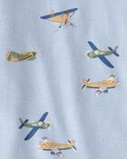 Tout-petit gar&ccedil;on - Ensemble 2 pi&egrave;ces pyjama PurelySoft &agrave; fermeture &agrave; glissi&egrave;re 2 sens, avion - Bleu, image 4 sur 5 diapositives