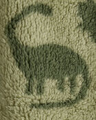 Toddler Boy Dinosaur Sherpa Zip-Up Jacket - Green, image 2 of 3 slides