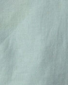 Baby Boy Linen Short-Sleeve Button-Down Shirt - Green, image 2 of 3 slides