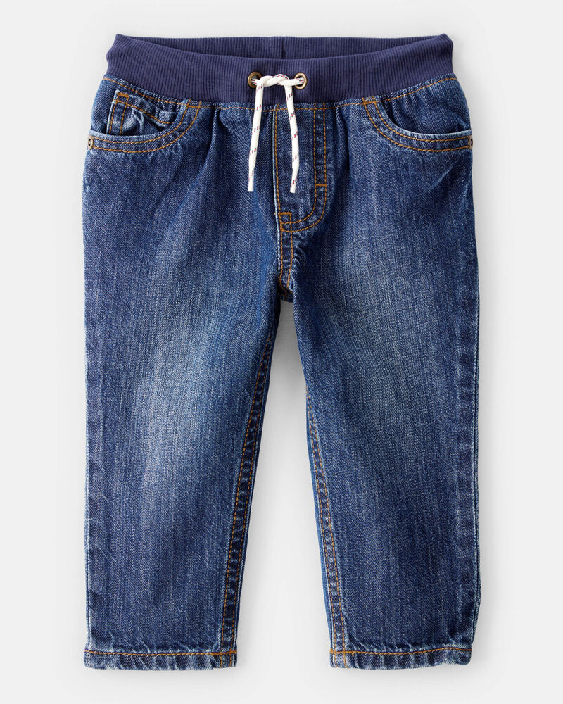 Baby Pull-On Denim Pants, image 1 of 4 slides