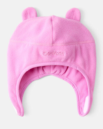Baby Girl Polar Fleece Hat - Pink , 